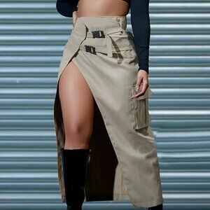 Asymmetrical Women's Casual High-Waisted Long Skirt